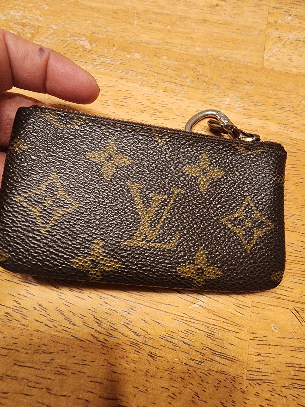 Louis Vuitton Monogram Key Pouch in Brown with Silver-Tone Hardware - Picture 9 of 15